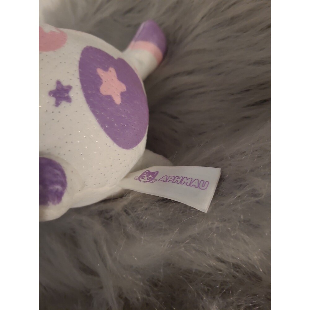 Aphmau MeeMeows Plush Cat Glitter Pink Purple White Hearts Stars 6” Stuffed Toy - Picture 4 of 7